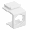 Cmple Blank Insert for F Type Connector - White, 10PK 179-N